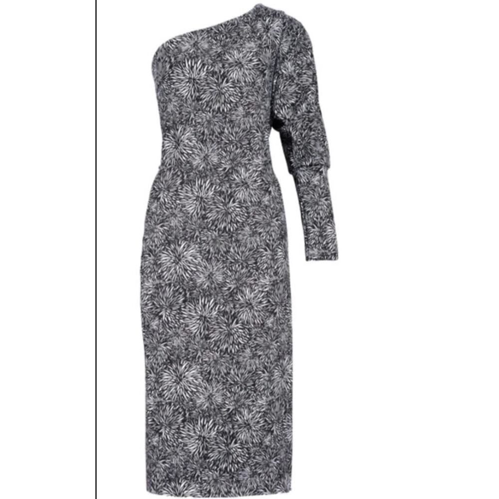 Chiara Boni La Petite Robe Hettie One Shoulder Bodycon Dress Dalia Print Sz 42 6